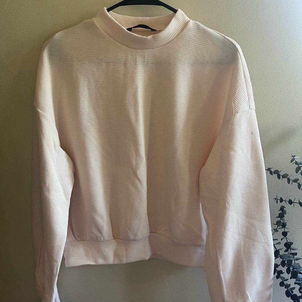 ❆ SHEIN Waffle Knit Sweatshirt ❆